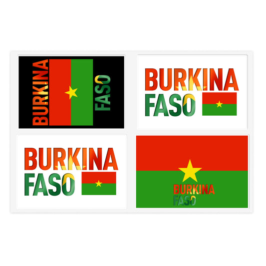 Burkina Faso Sticker Sheets | Vibrant National Flag Decals, Travel Journal Stickers, Home Decor, Gifts for Travelers, Cultural Pride