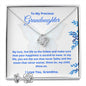 To My Granddaughter - Precious - Love Knot Earring & Necklace Set