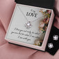 To My Love - I Love You -  Love Knot Earring & Necklace Set