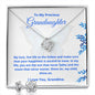To My Granddaughter - Precious - Love Knot Earring & Necklace Set