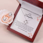 To My Bonus Daughter - Thank You - Love Knot Earring And Necklace Set