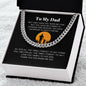 To My Dad - Thank You -  Cuban Link Chain