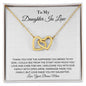 To My Daughter In Law - Interlocking Hearts Necklace