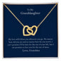 To My Granddaughter - I Promise - Interlocking Hearts Necklace