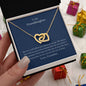 To My Granddaughter - I Promise - Interlocking Hearts Necklace