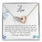 To My Love - Your Smile - Interlocking Hearts Necklace