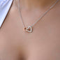 To My Granddaughter - I Promise - Interlocking Hearts Necklace
