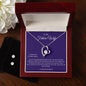 To My Future Wife - Your Smile -  Forever Love Necklace and Cubic Zirconia Earring Set